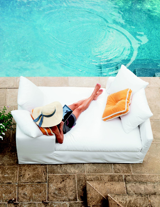 Lounging by the pool Pool daybed