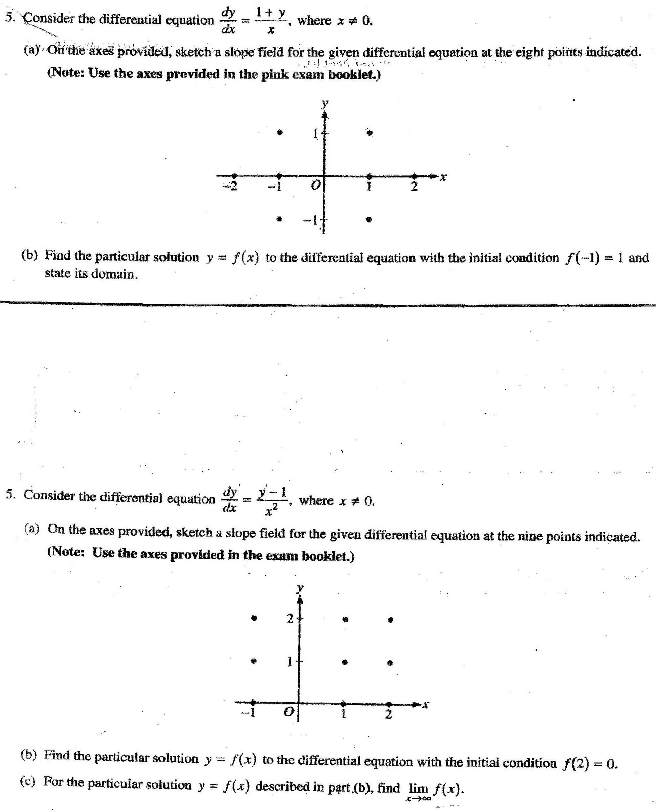 worksheet Slope Fields Worksheet mr suominens math homepage april 2011 retake of wednesdays homework quiz on tuesday ill probably put a slope field problem in there too practice test tomorrow from 830 to 113012