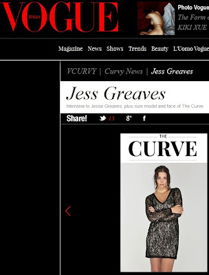 VOGUE Italia feature The Curve model Jess Greaves