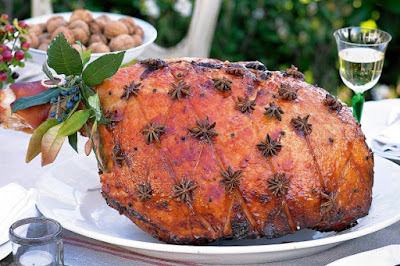 Plum & star anise glazed ham Recipe Plum & star anise glazed ham Recipe