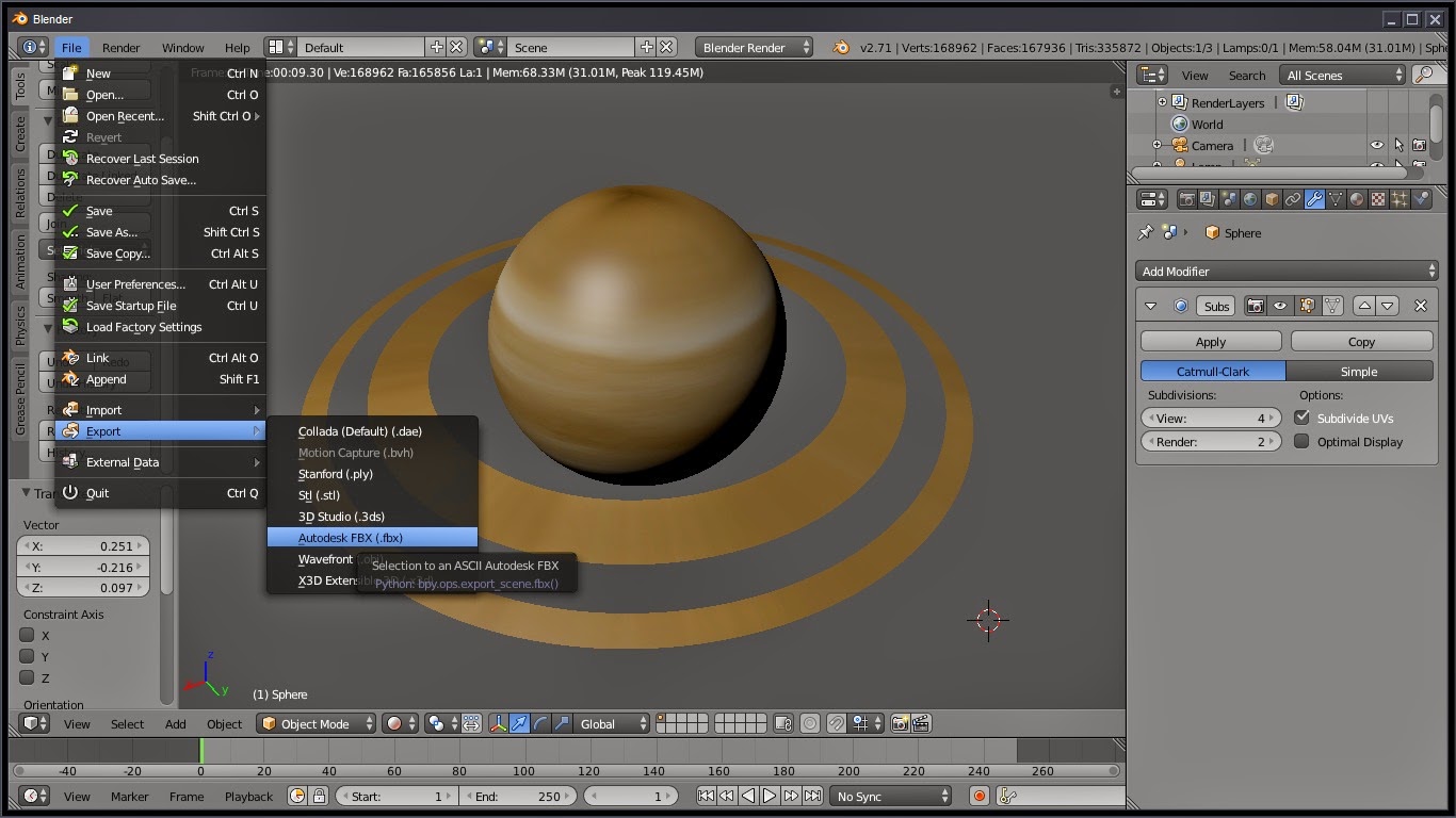 Blender Tutorial Blender Saturnus
