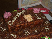 Бисквитно-заварной торт со сливками и грильяжем 