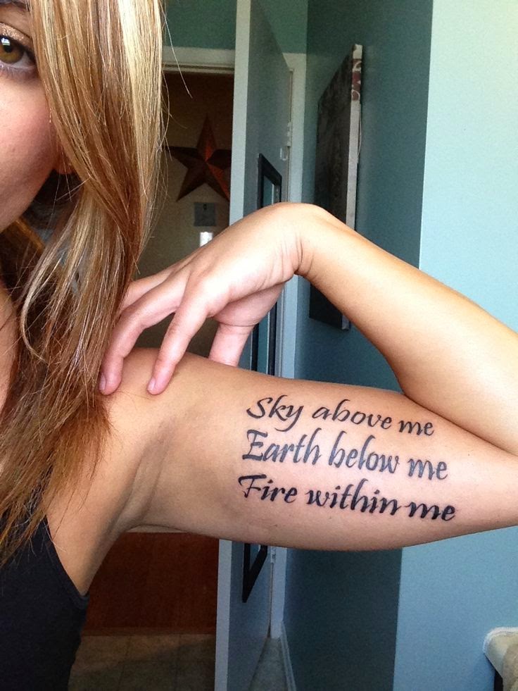 Arm Quote Tattoos Bicep Arm Quote Tattoos Bicep