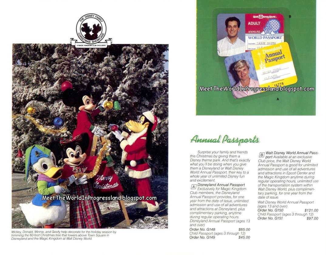 meet the world magic kingdom club christmas catalog 1984 disneyland gift certificates
