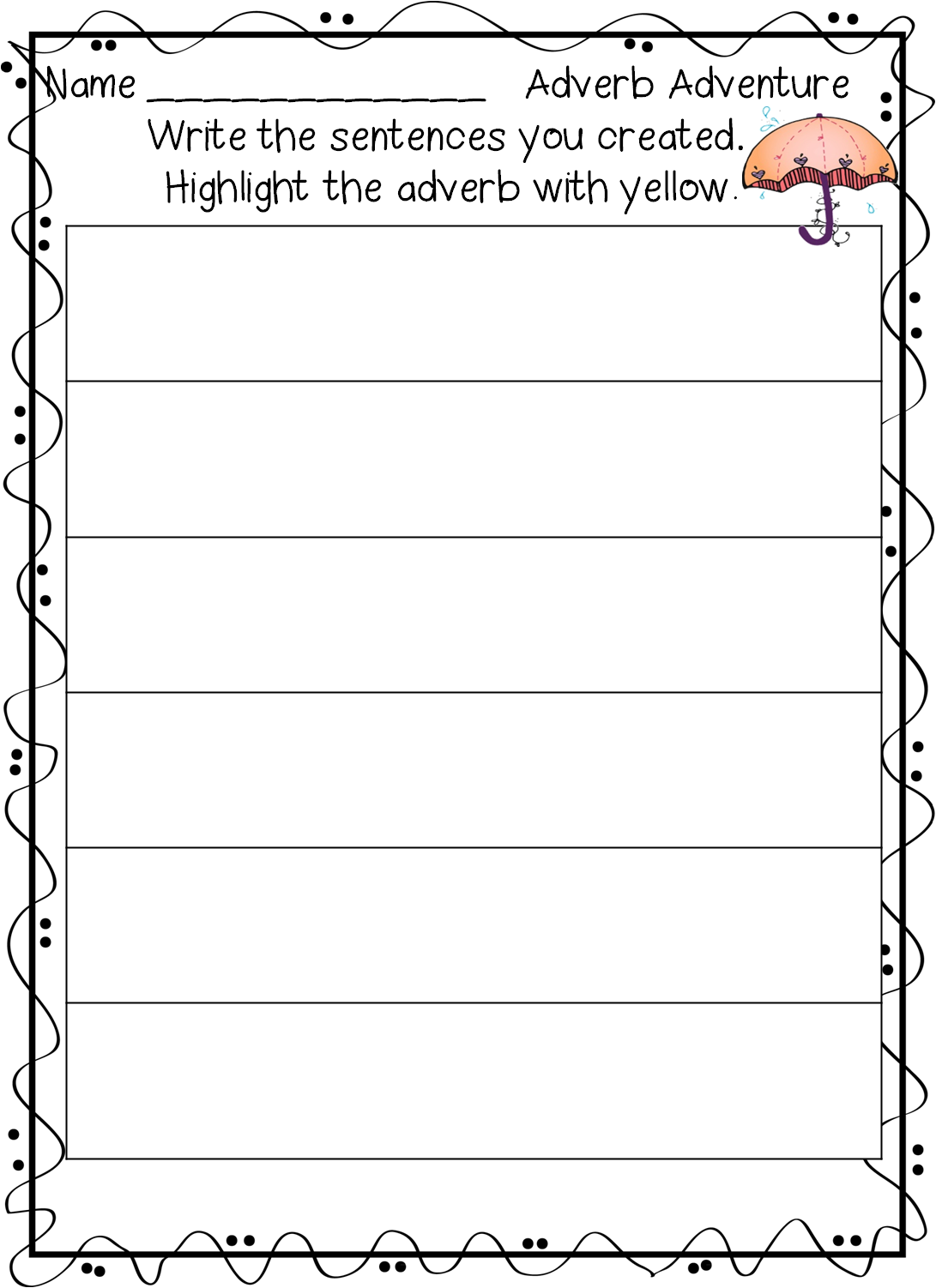 First Grade Wow April Adverb Adventure