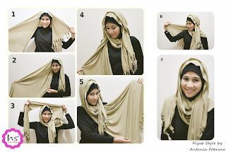 cara memakai jilbab yang terbaru atau cara memakai jilbab model baru