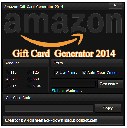 amazon gift card generator software