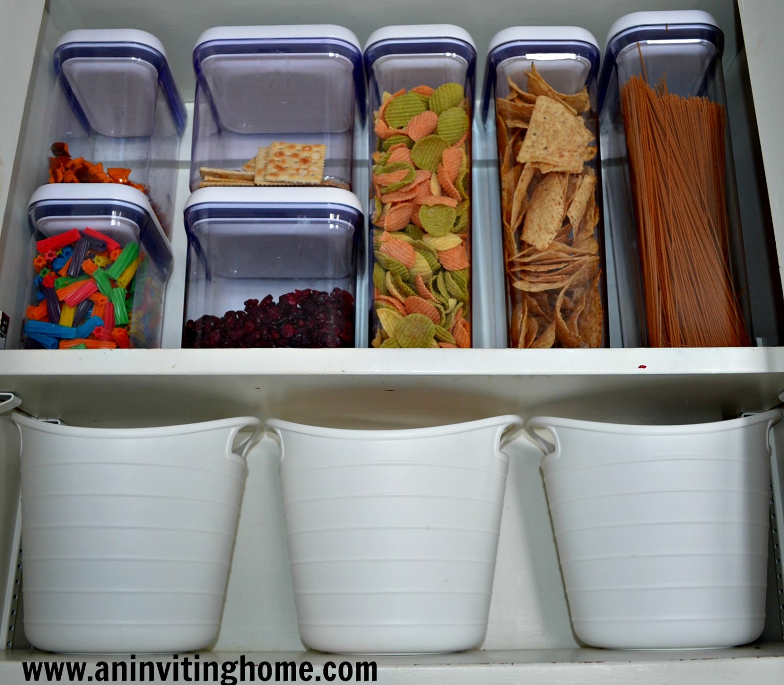 An Inviting Home Great Containers for Kitchen Storage!
