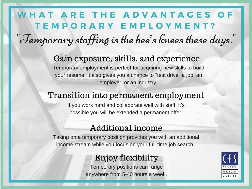 Creative Financial Staffing Advantages of temporary employment