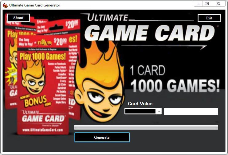 Ultimate Game Card Code Generator