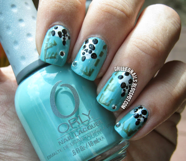 Panda+Nail+Design ... -hector-alfaro-nail-design-art-pandas-panda-trees-orly-blue-green.jpg