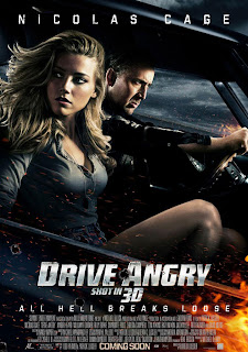RIen ne les arrête, pas même le mauvais goût Patrick Lussier, Drive Angry, Hell Driver, Amber Heard, Nicolas Cage, William Fichtner, poster, bon goût, critique