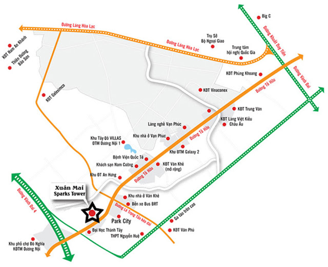 vị trí chung cư Xuân Mai Park Tower vị trí chung cư Xuân Mai Park Tower