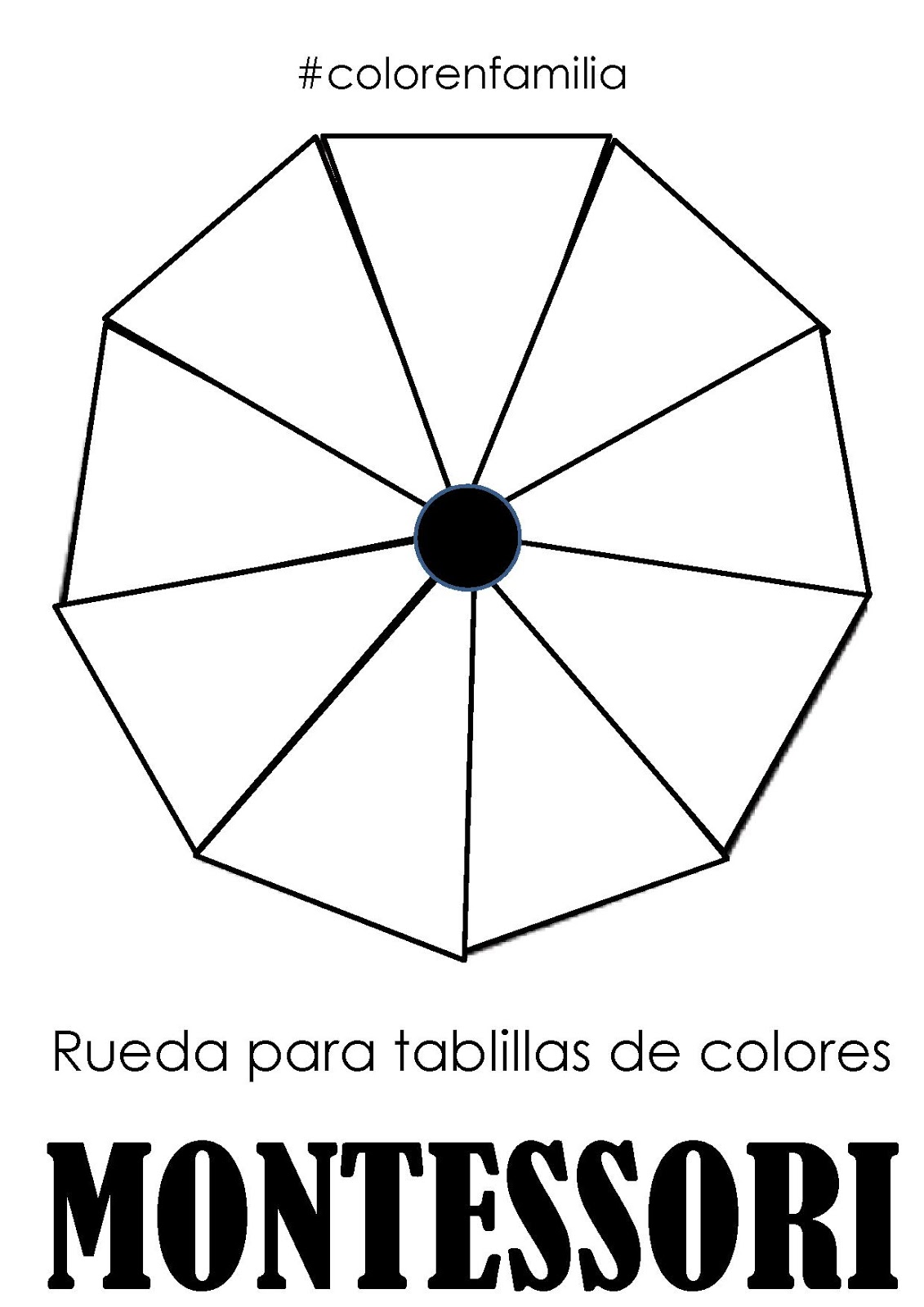 MONTESSORI RUEDA PARA TABLILLAS DE COLORES IMPRIMIBLE GRATIS