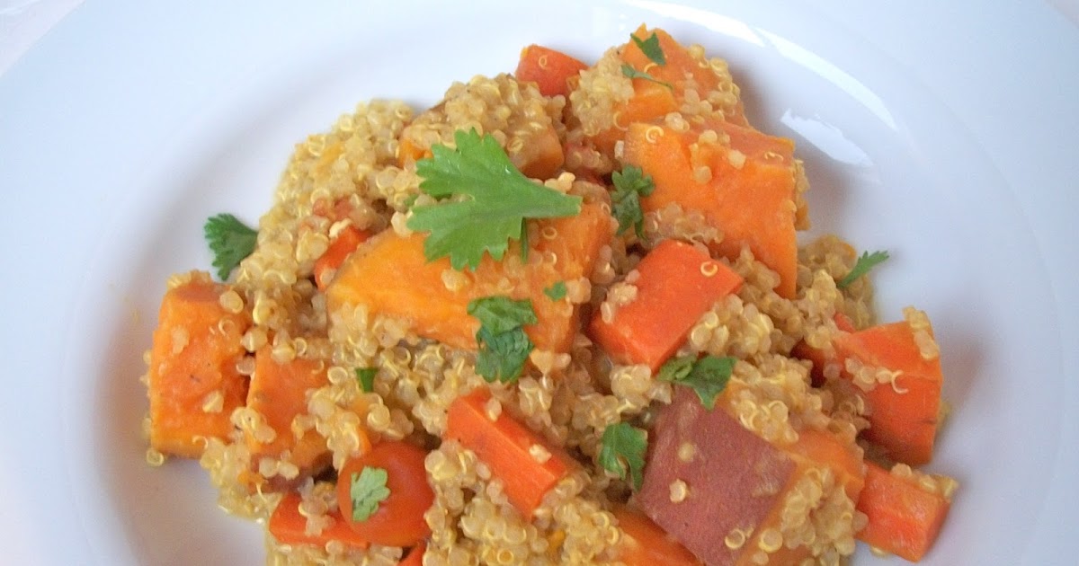Brooke Bakes Coconut Curry Sweet Potatoes and Quinoa