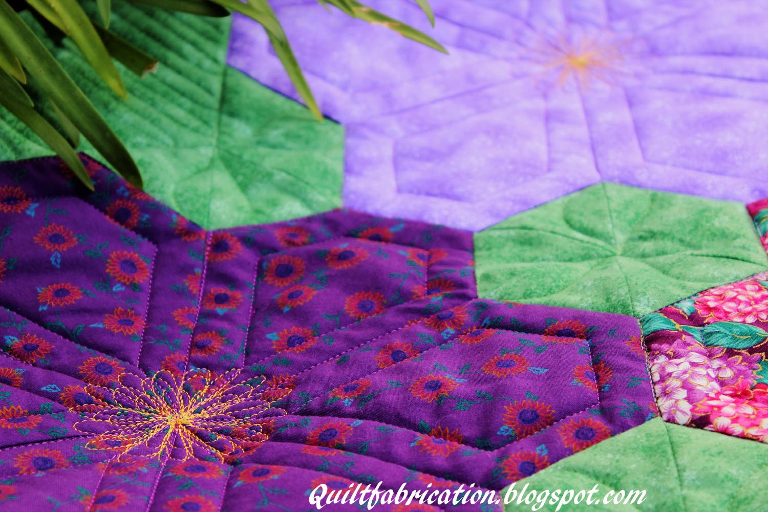 Jeweled Flower Garden Baby Quilt