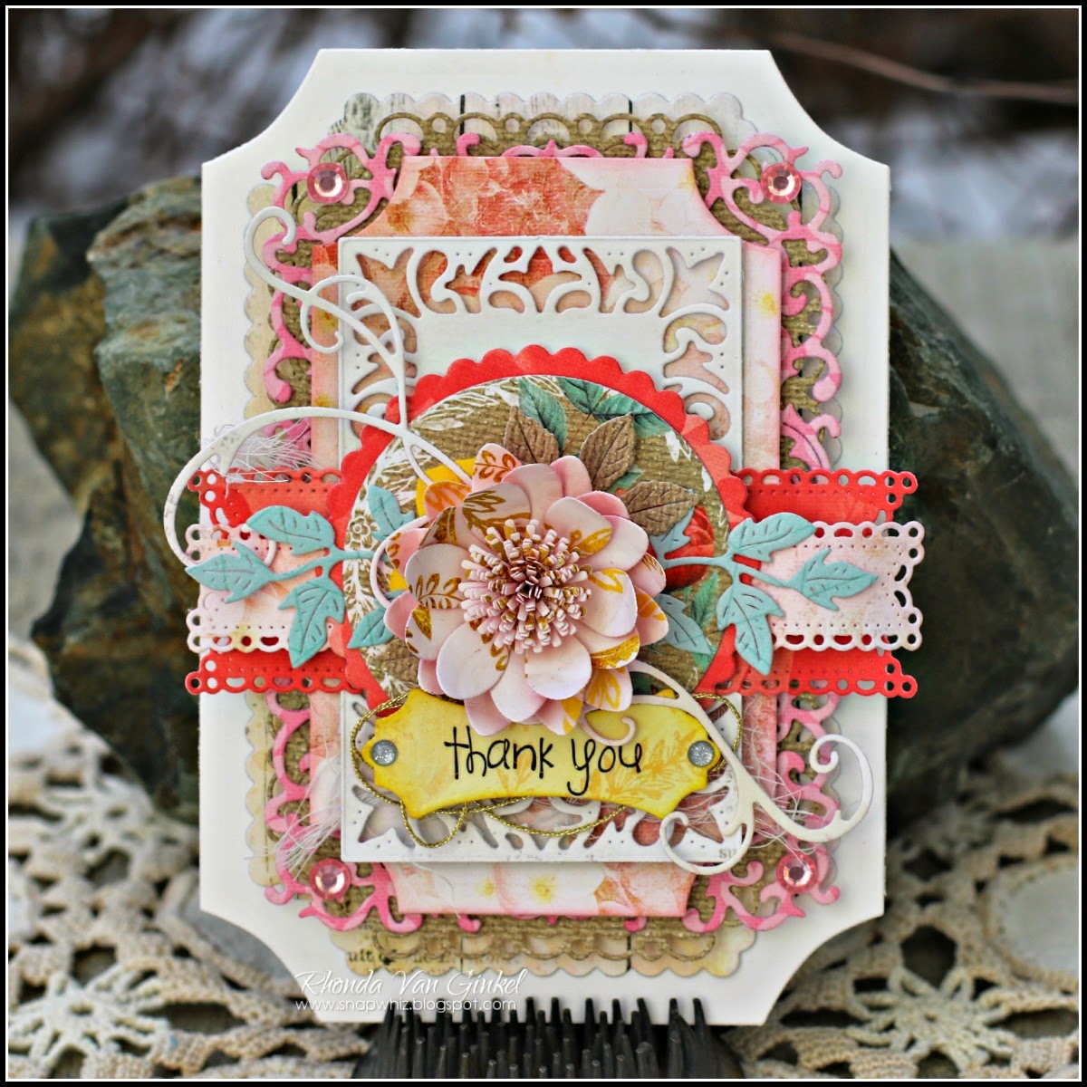 Coved Rectangle Card for Cheery Lynn Designs by Rhonda Van Ginkel