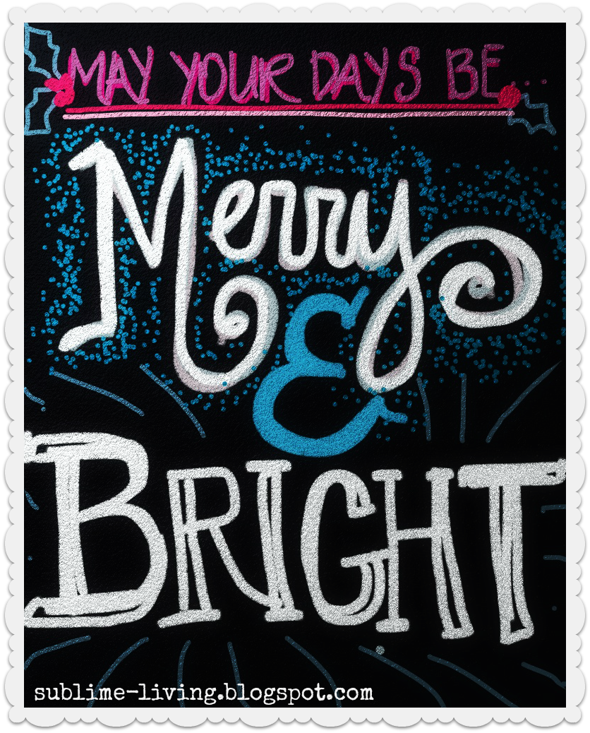 Sublime Living Colored Christmas Chalk Art Greetings