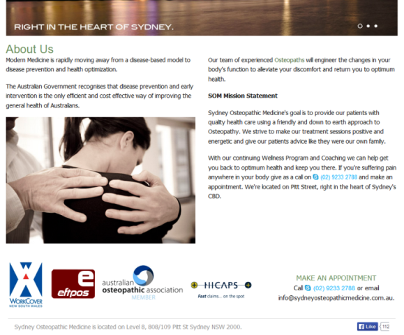 reputable osteopathic centre in Sydney