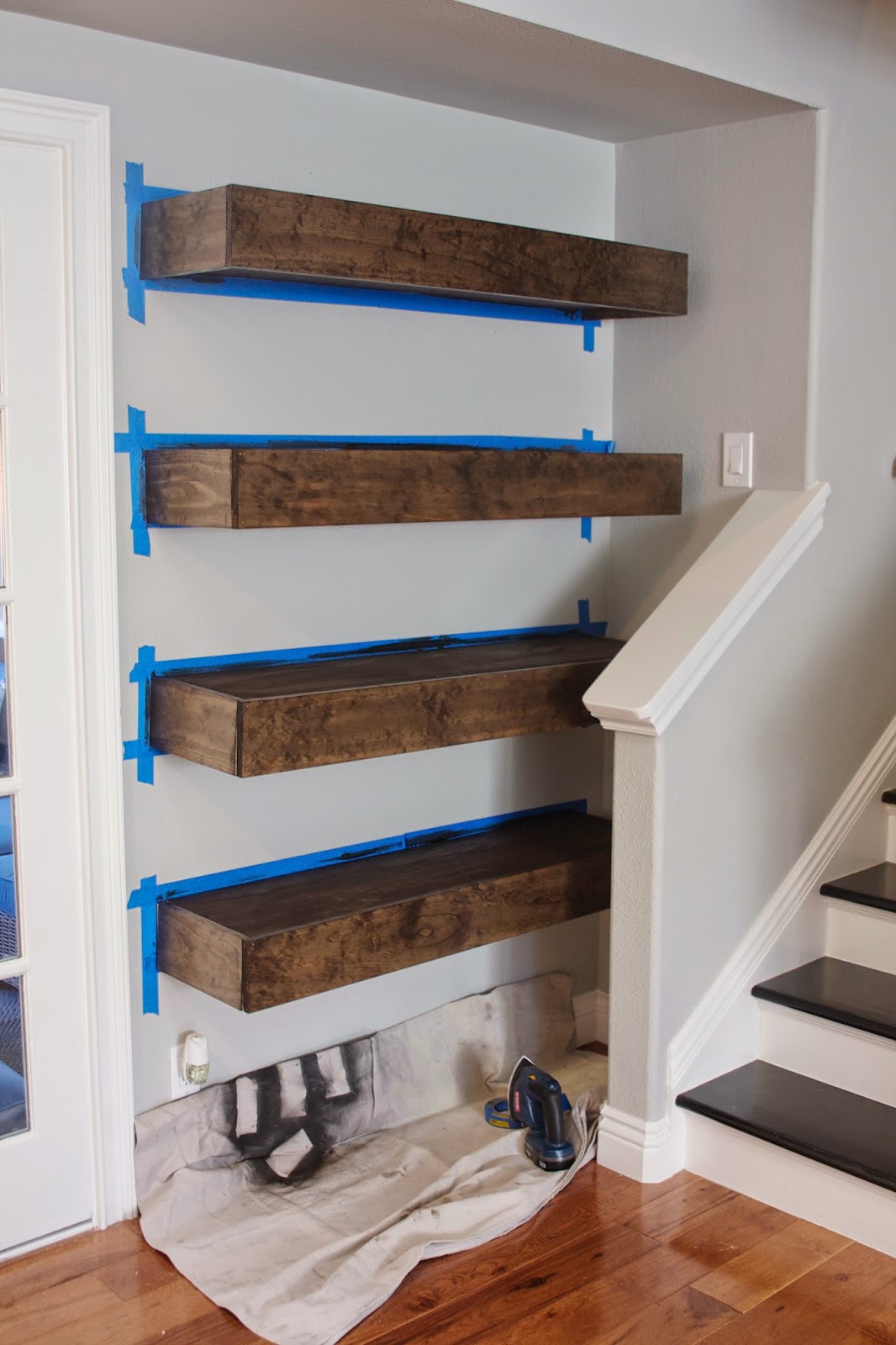 simply organized Simple DIY Floating Shelves Tutorial + Decor Ideas