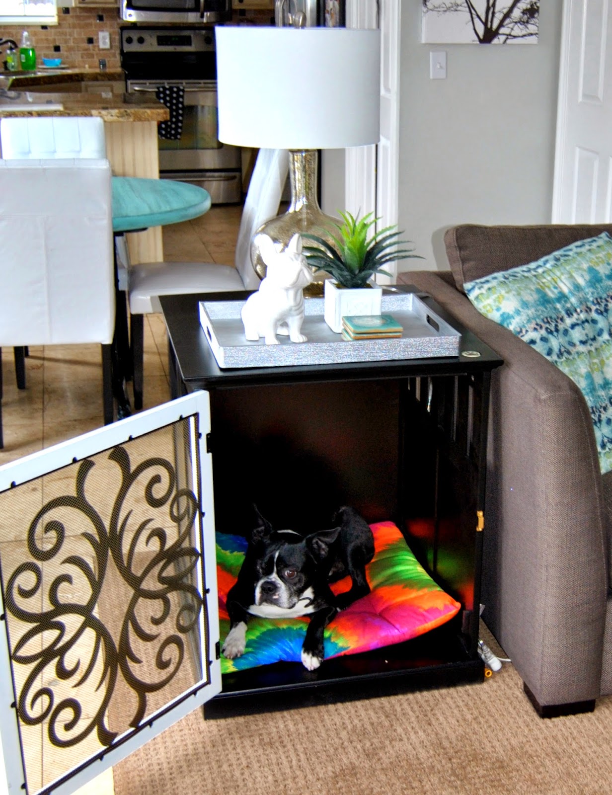 Studio 7 Interior Design DIY Dog Crate End Table