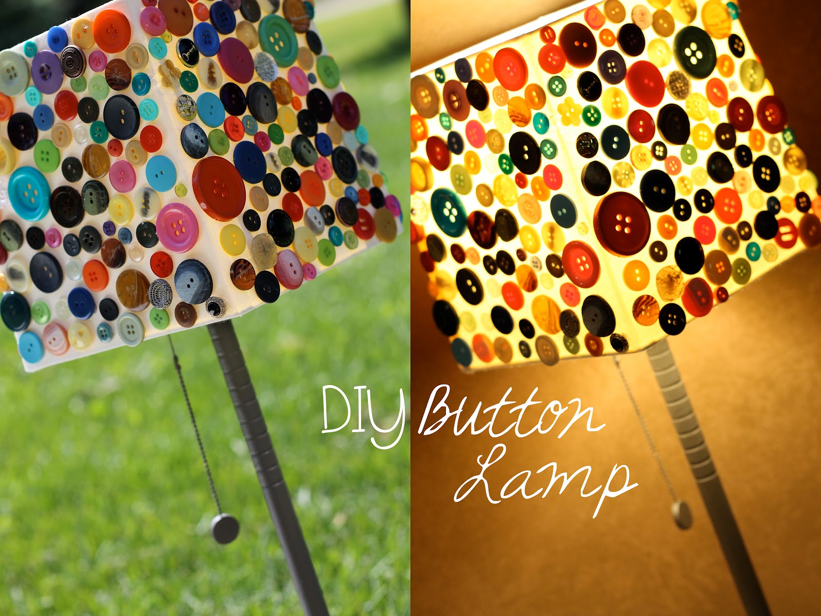 Alexandra Lauren DIY button lamp