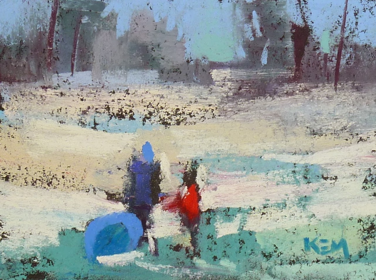 Painting My World Mini Demo Pastel on Black Artagain Paper