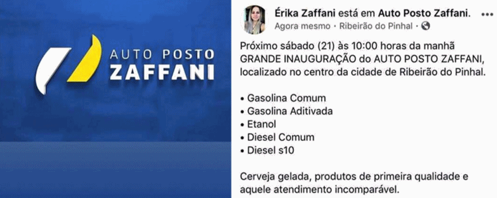 AUTO POSTO ZAFFANI - INAUGURAÇÃO 21/07/2018