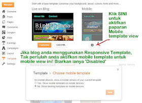 Paparan Blog melalui Mobile Template vs Responsive Template