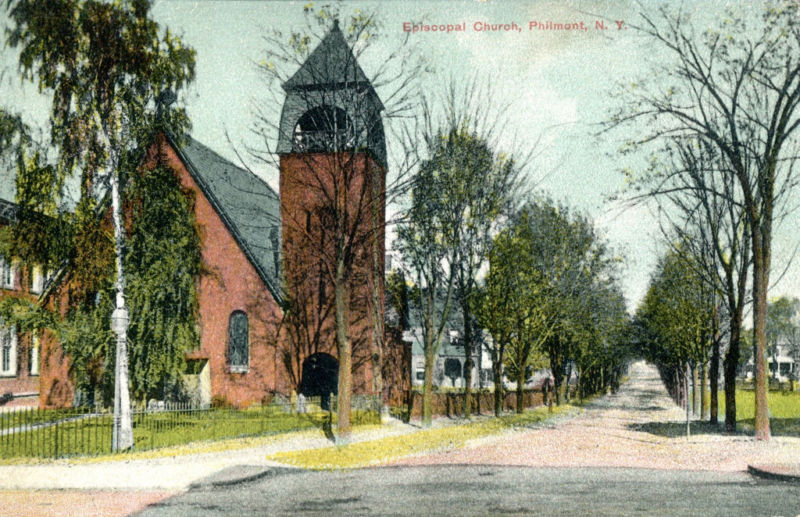 Old Pictures of Columbia County NY Epsicopal Church, Philmont NY