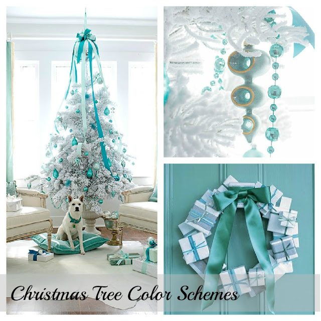 Christmas Tree Color Schemes from Setting for Four #Christmas #Color Palette #Christmas tree