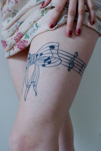 tatuering framsida lår