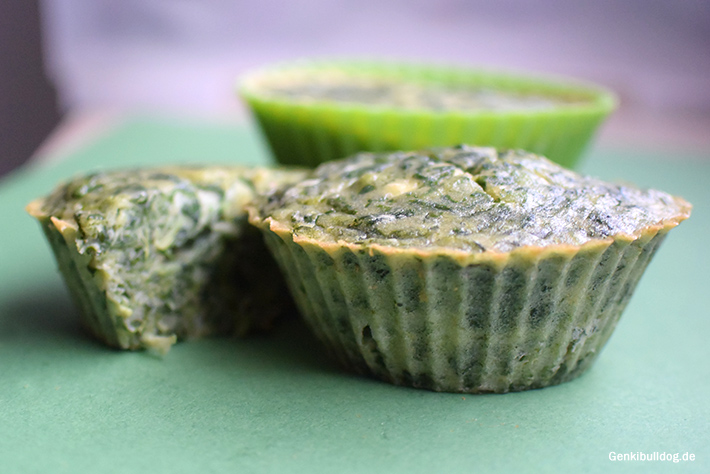 Frischkäse-Spinat Muffin Rezept für Hunde Frischkäse-Spinat Muffin Rezept für Hunde