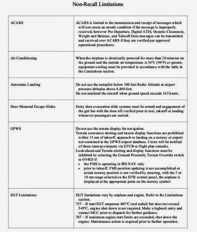 b757 767 ops b757 b767 non recall limitations jeppesen chart study guide