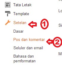 bagaimana mudahnya setting pengaturan pos dan komentar diblogger. bagaimana mudahnya setting pengaturan pos dan komentar diblogger.