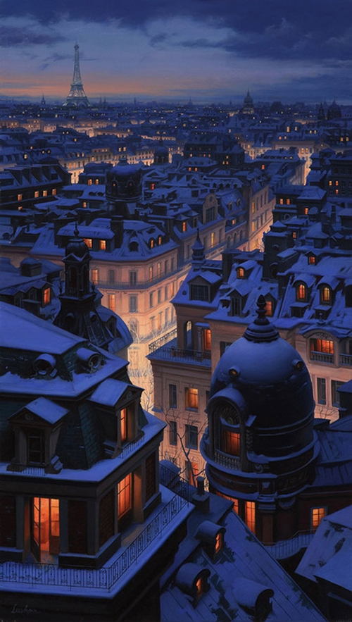 20-Over-the-Roofs-of-Paris-Evgeny-Lushpin-Scenes-of-Realistic-Night-Time-Paintings-www-designstack-co