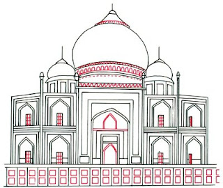 Cartoon Pictures: How to Draw the Taj Mahal in 5 Steps