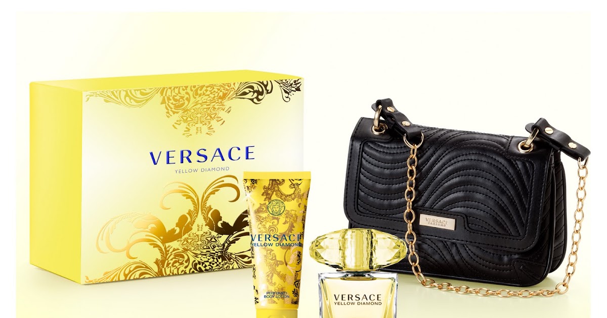 versace yellow diamond gift set bag