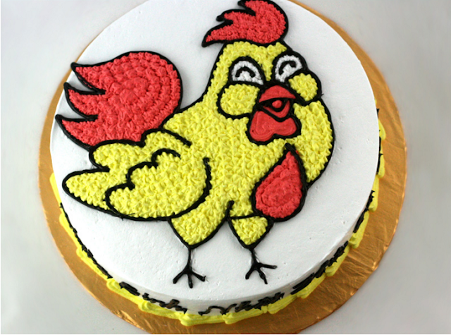 Bánh kem sinh nhật hình con gà trống