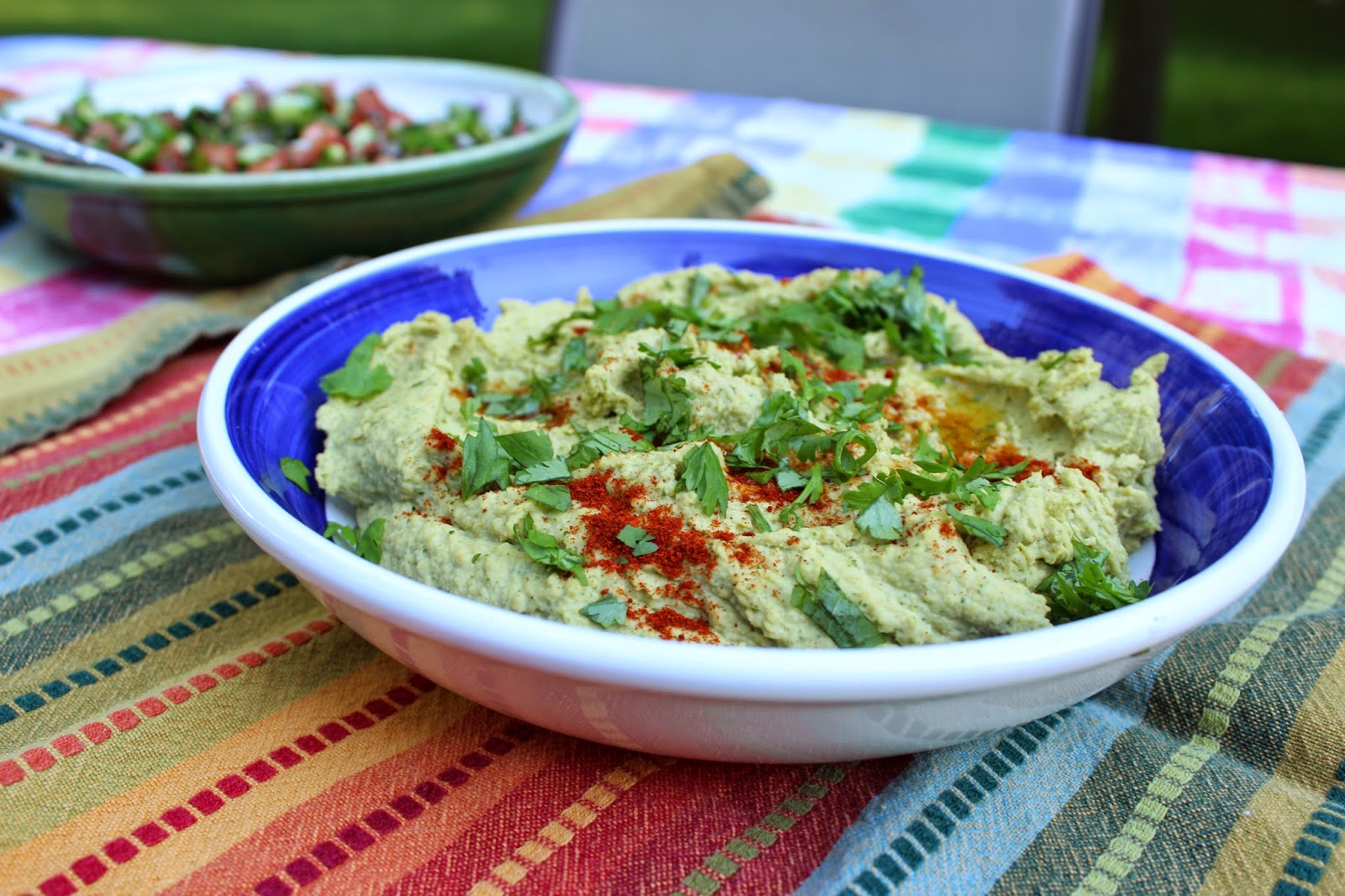 Notes in the Flour Cilantro Hummus