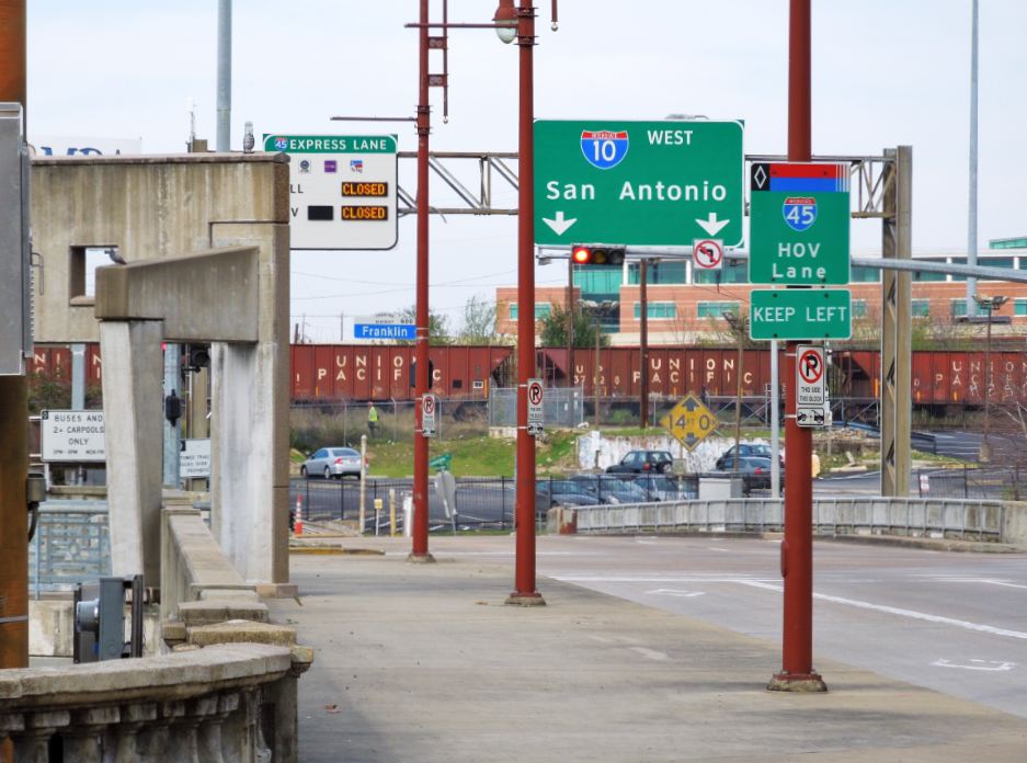Houston Streetwise Louisiana Street in Downtown Houston TX