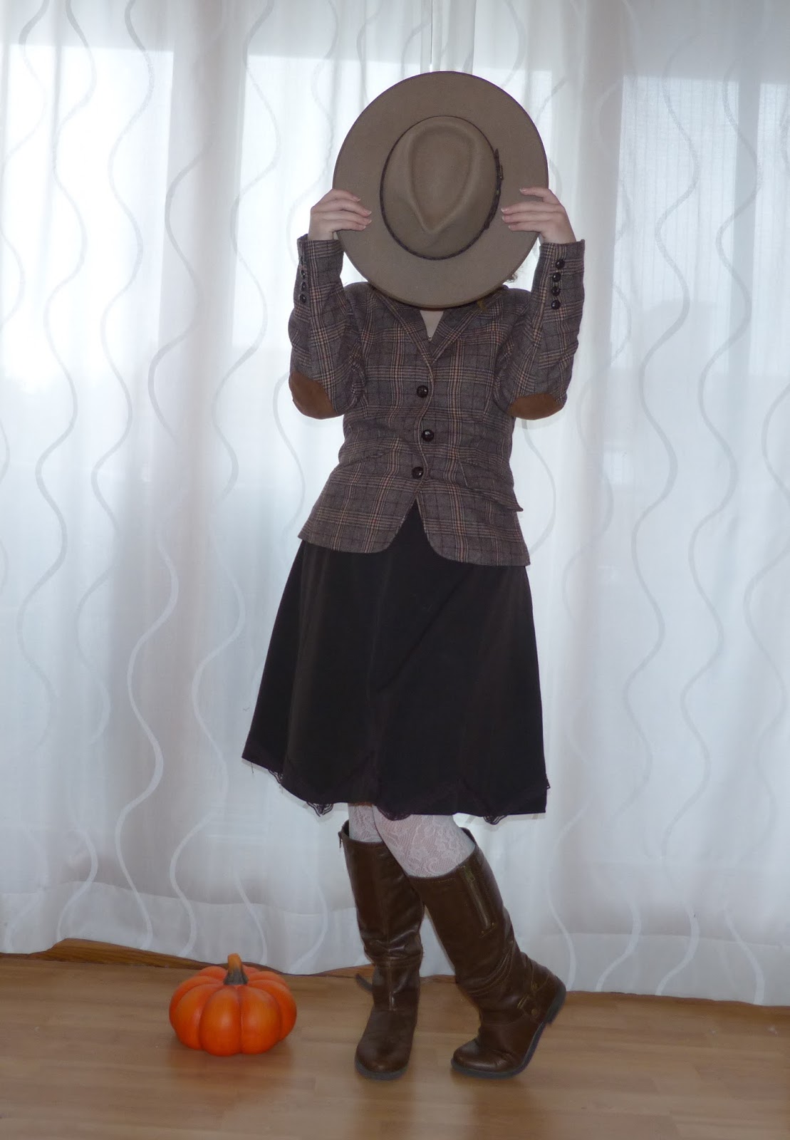 Feminine Modesty Warm Browns & Elbow Patches