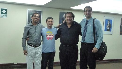 Victor Hugo Ñopo, Gilson Antunes, Denys Bernard y Daniel Morgade. Jurado en Lima-Perú