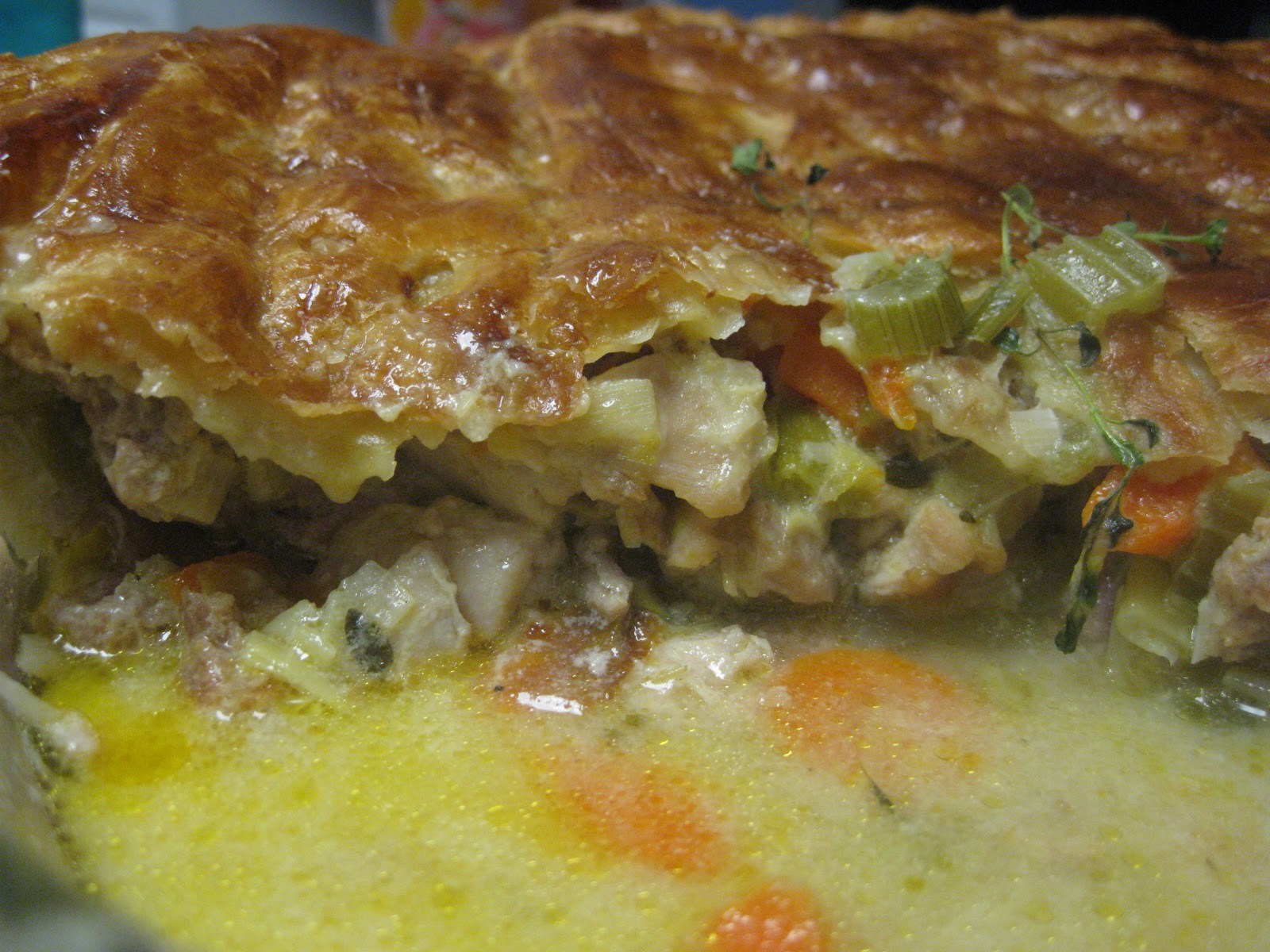 What's for Dinner Chicken, Sausage, and Leek Pot Pie