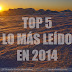 Los 5 post más leídos en 2014