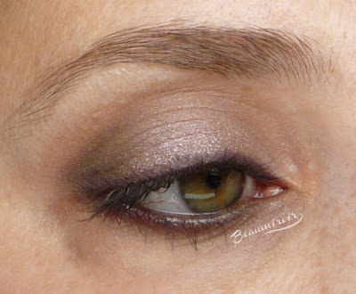Tarte Energy Noir Clay Palette for eyes & cheeks: a makeup look using the palette - swatch - worn on eyes - eotd