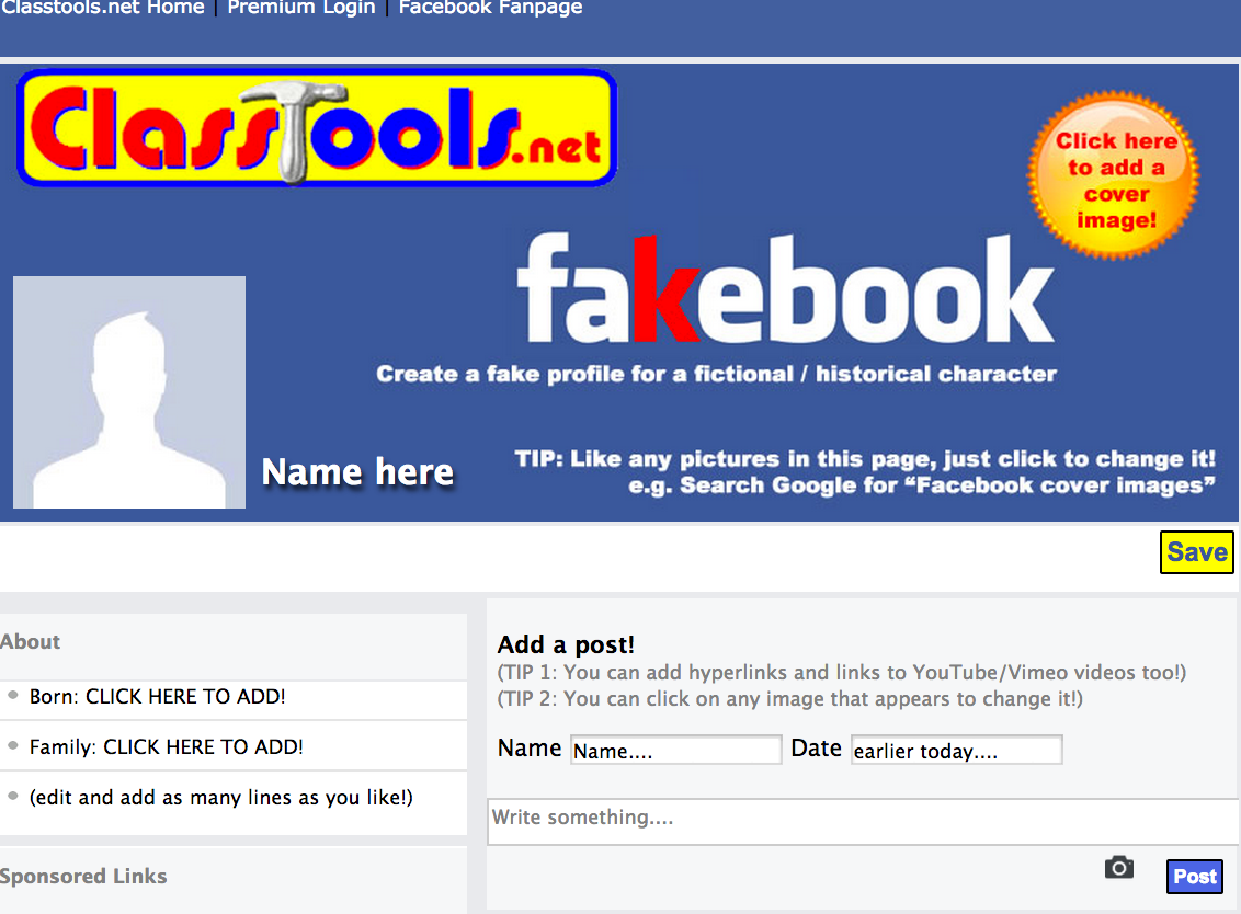 free facebook templates to use in class educational technology and free facebook template for students