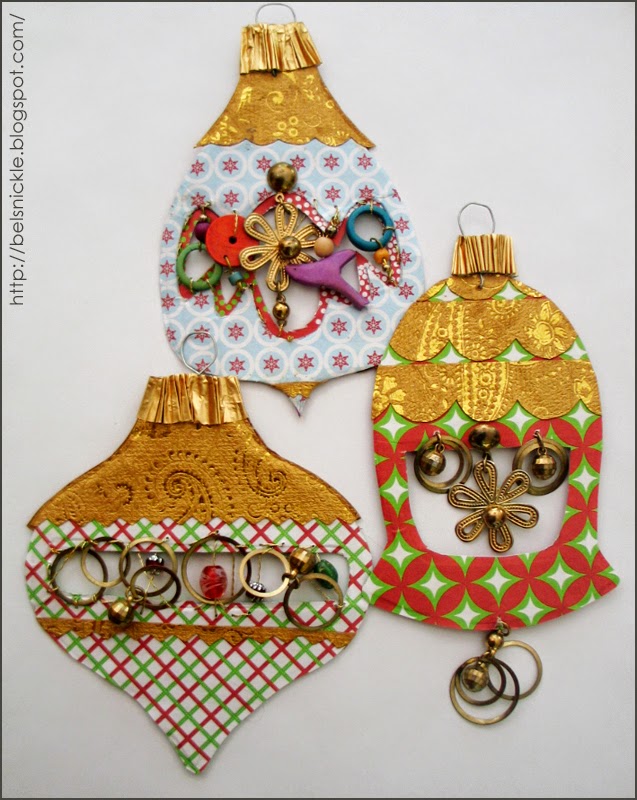 Repurposed Ornaments Made From Costume Jewelry Parts Belznickle