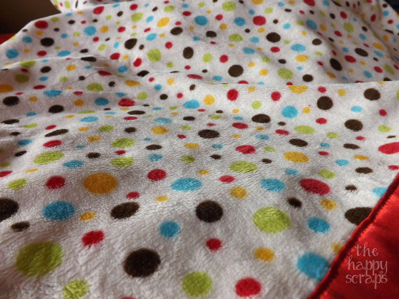 Self Binding Minky & Satin Baby Blanket The Happy Scraps