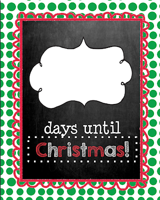 Mrs. MeGown's Second Grade Safari: Days Until Christmas-Chalkboard